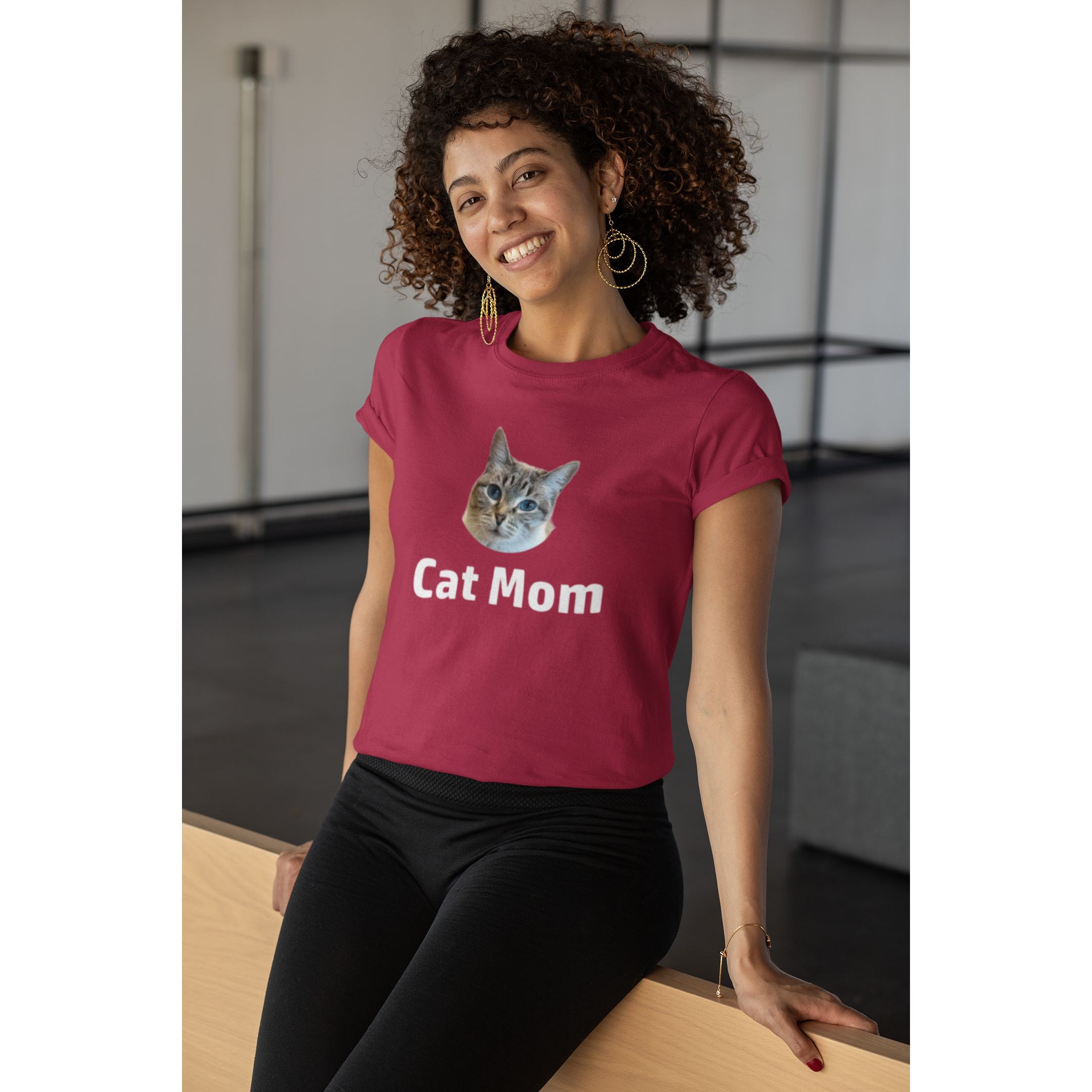 "Cat Mom" Custom T-Shirt